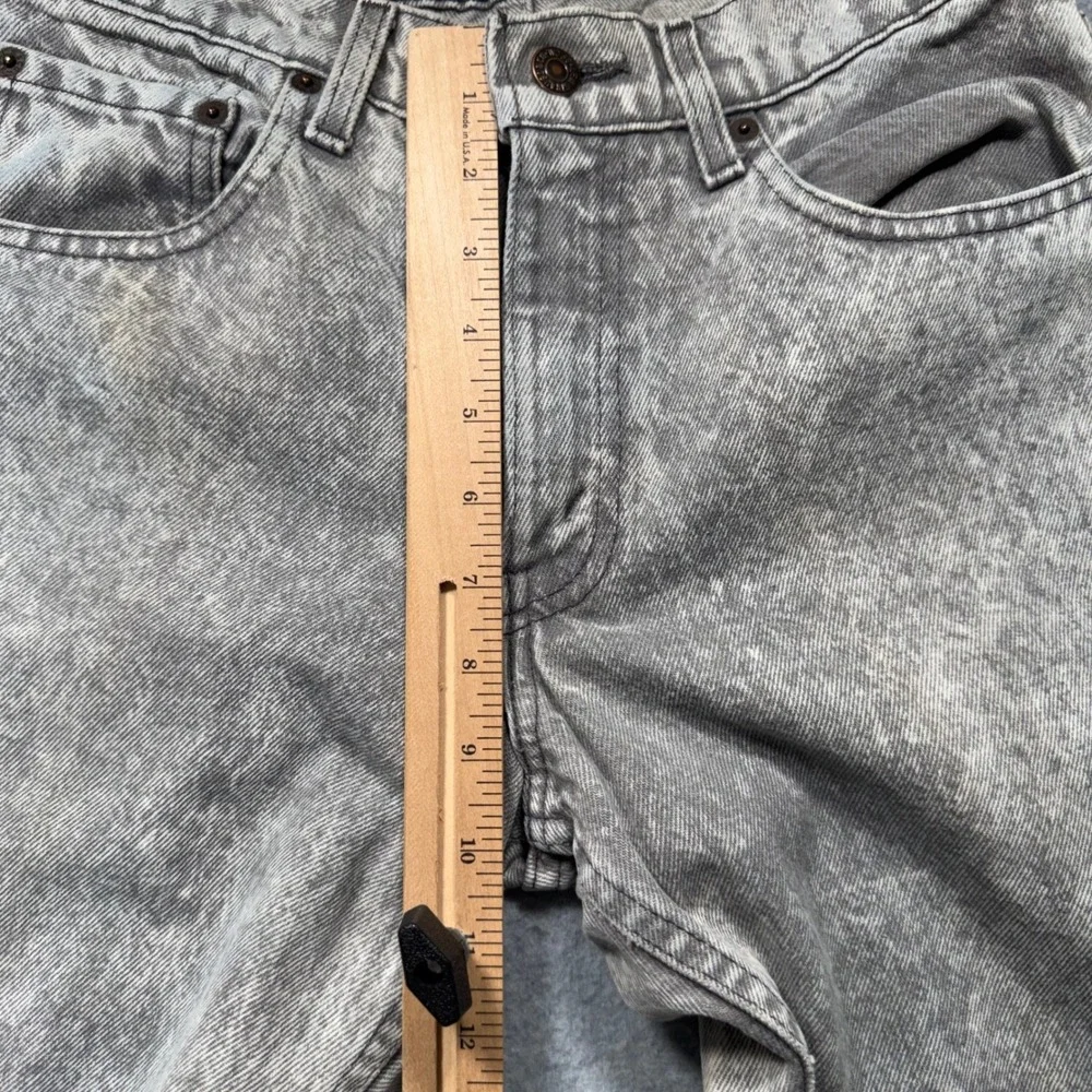Levi 506 Jeans Mens 30x34 Gray Acid Wash Straight Leg Vintage Made USA 506-0261
